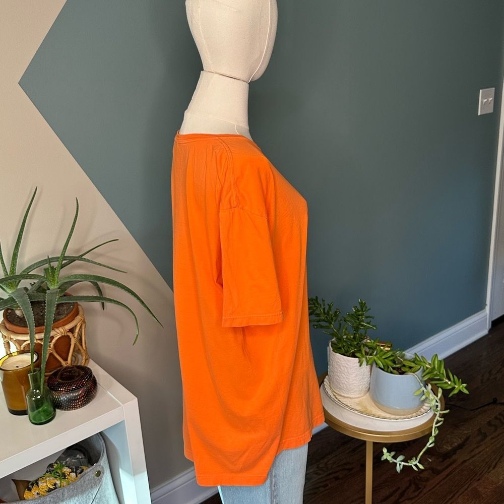 Polo Ralph Lauren Men’s Classic Fit T-Shirt Orange Vintage 100% Cotton Size L - Picture 3 of 9